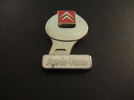 Citroën logo rood op zilver Après-Vente (service)